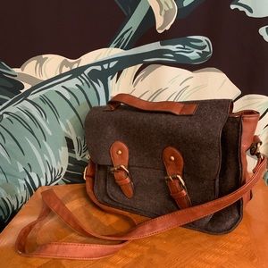 Wool cross body bag